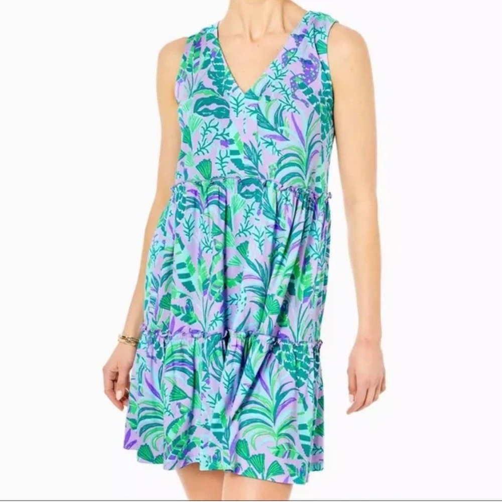 Lilly pulitzer lorina dress  Leafy Green and Blue Dress